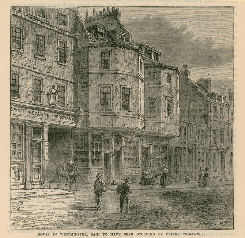 Huset i Westminster sägs ha varit ockuperat av Oliver Cromwell av English School