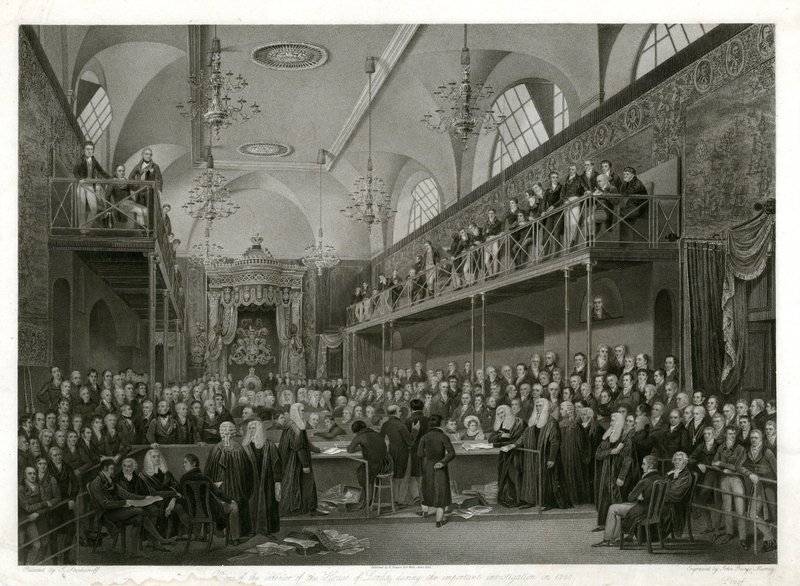 House of Lords under den viktiga utredningen 1820 av English School