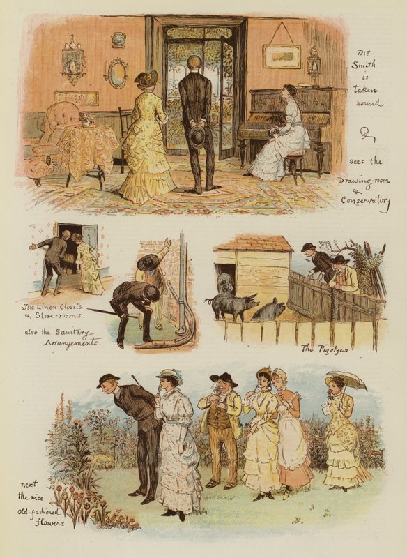 Hur Tankerville Smith tog en Country Cottage (chromolitho) av English School