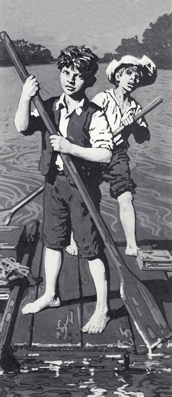 Huckleberry Finn och Tom Sawyer av English School