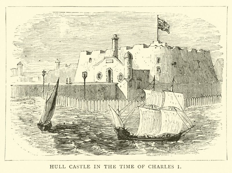 Hull Castle på Charles I:s tid av English School
