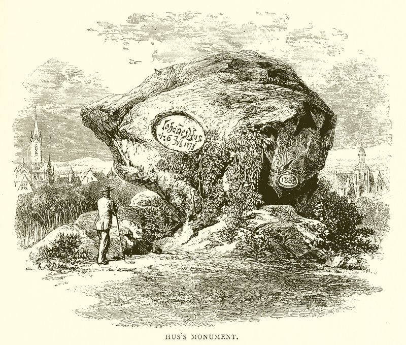 Huss monument av English School