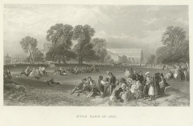 Hyde Park 1851 av English School
