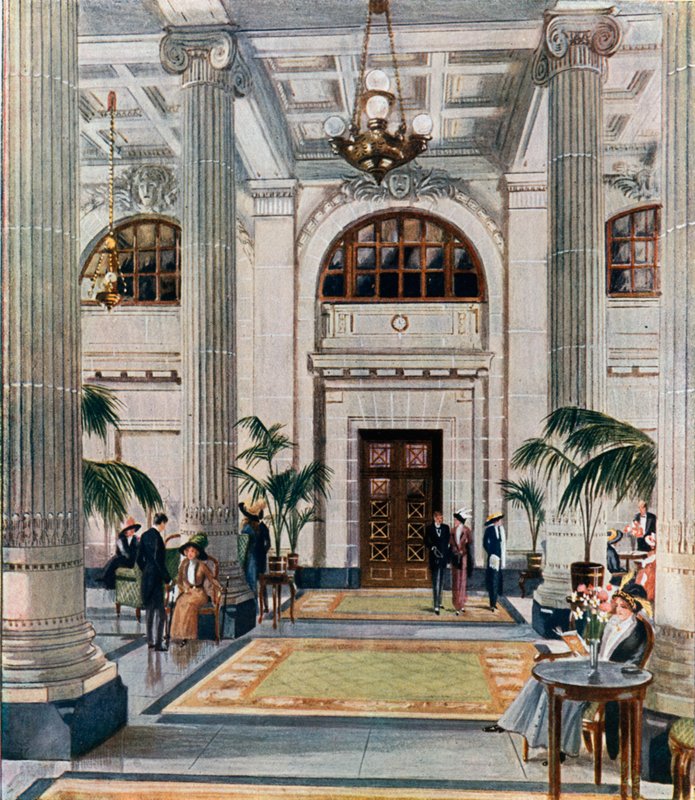 Hypostyle Hall på New Midland Adelphi Hotel, Liverpool av English School