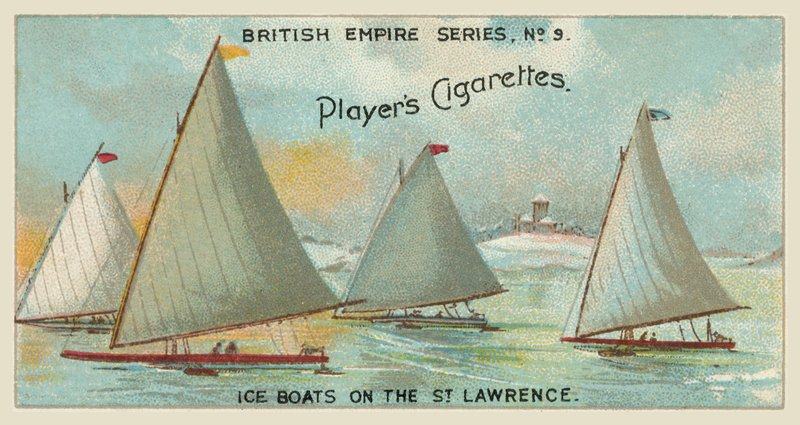 Isbåtar på St Lawrence (chromolitho) av English School
