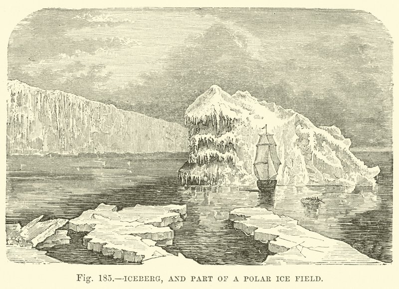 Isberg och en del av ett polärt isfält av English School