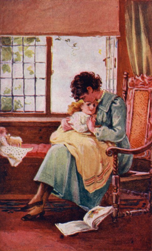 Illustration för A World of Girls av L T Meade (färg litho) av English School