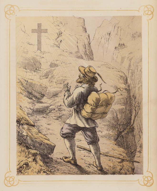 Illustration till Bunyans Pilgrimsfärden (litografi) av English School