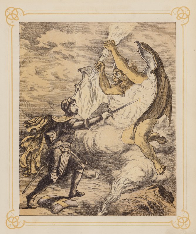 Illustration till Bunyans Pilgrimsfärden (litografi) av English School