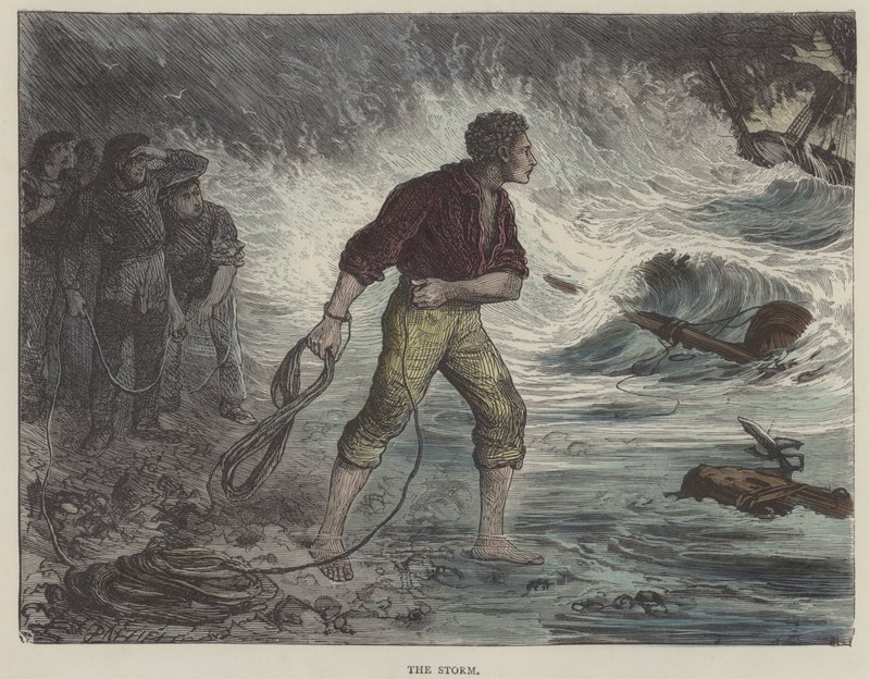 Illustration för David Copperfield (färgad gravyr) av English School