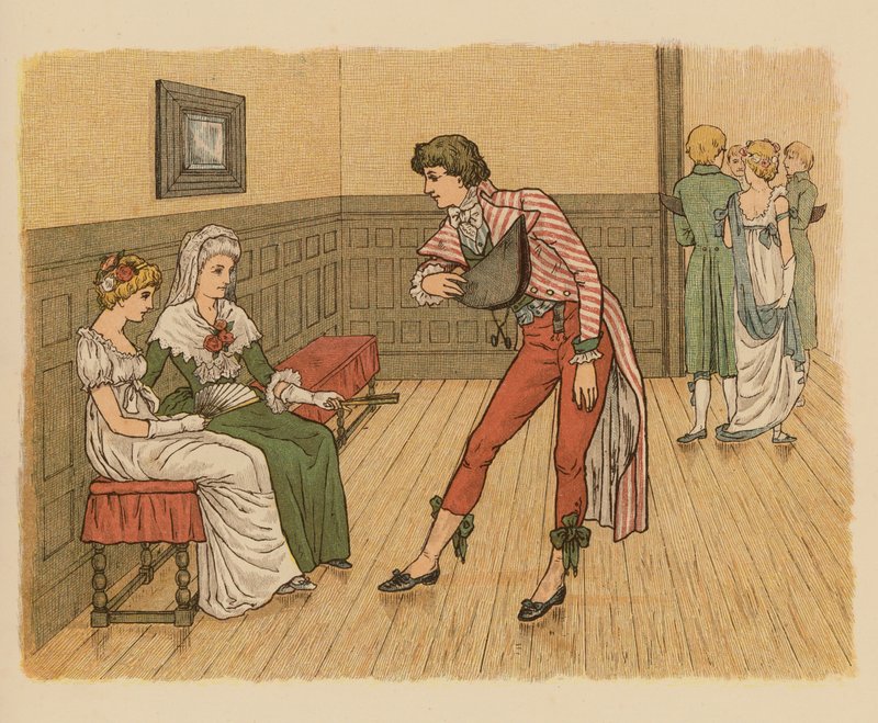 Illustration till Dreams, Dances, and Disappointments (färglitografi) av English School