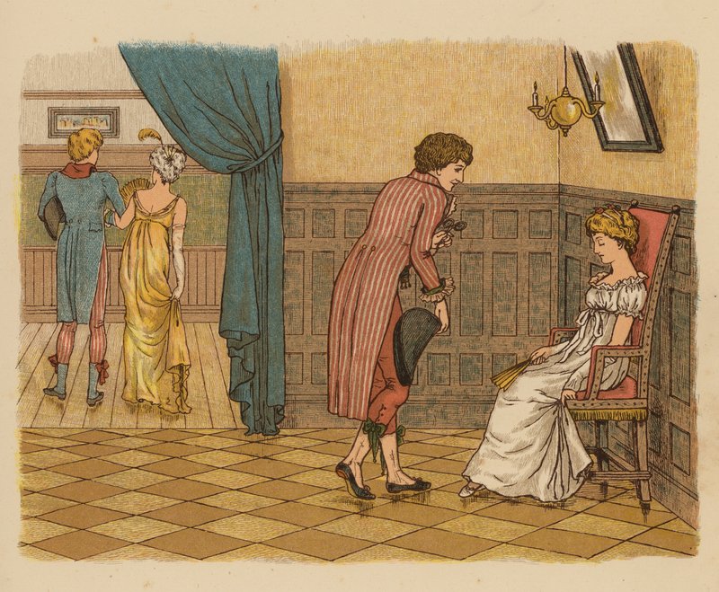 Illustration till Dreams, Dances, and Disappointments (färglitografi) av English School