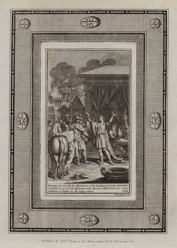 Illustration till Homeros Iliaden (gravyr) av English School