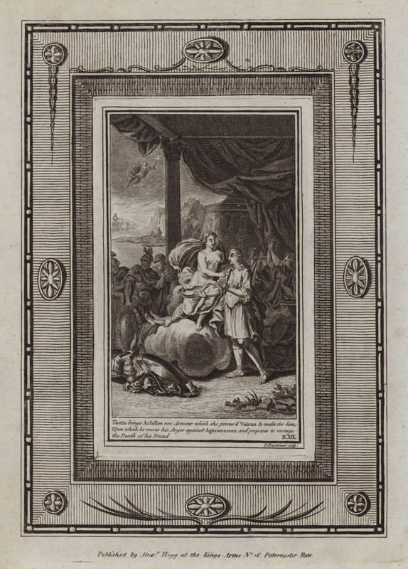 Illustration till Homeros Iliad (gravyr) av English School