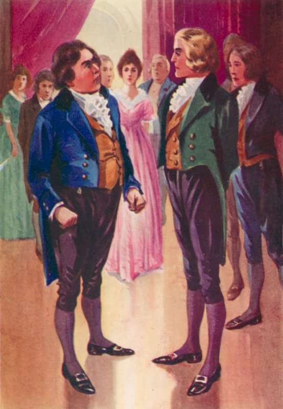 Illustration för John Halifax Gentleman av Dinah Maria Mulock (litho i färg) av English School