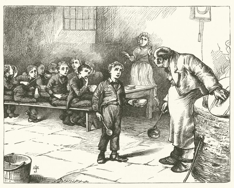 Illustration för Oliver Twist (gravyr) av English School