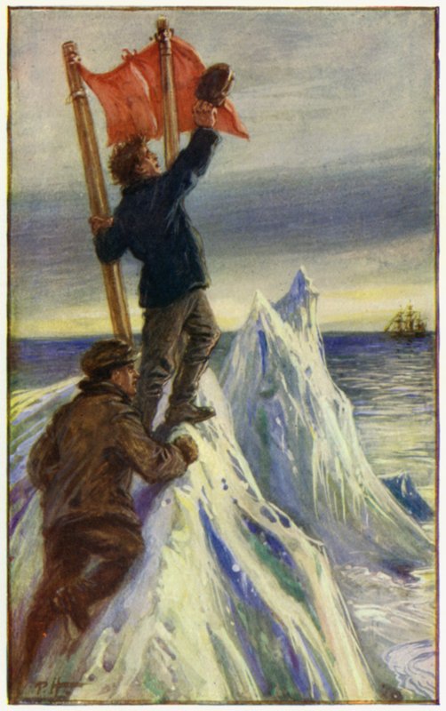 Illustration för Peter The Whaler av William H G Kingston (lito i färg) av English School