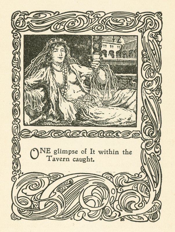 Illustration för Rubaiyat av Omar Khayyam (litho) av English School