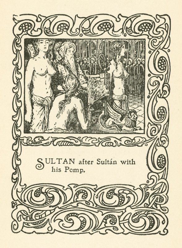 Illustration för Rubaiyat av Omar Khayyam (litho) av English School