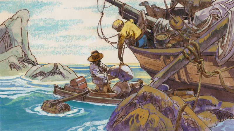 Illustration för schweiziska familjen Robinson av English School