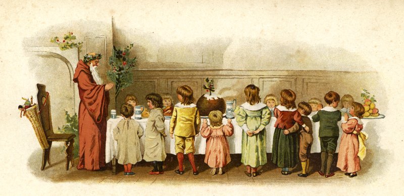 Illustration för Jultomtens ankomst av English School