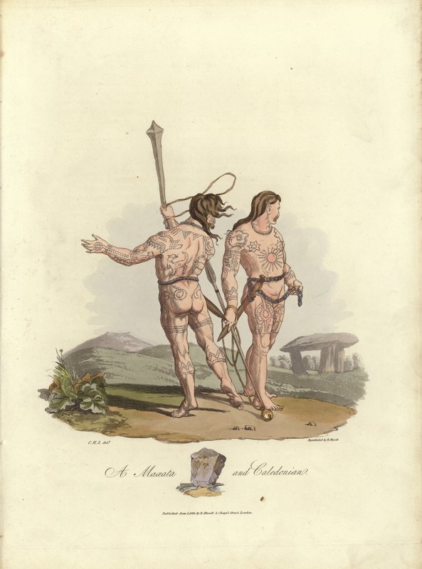 Illustration för The Costume of the Original Inhabitants of the British Islands av English School