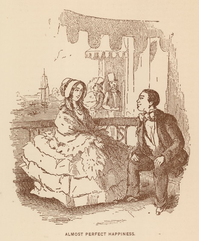 Illustration för The History of Pendennis av Thackeray (litho) av English School