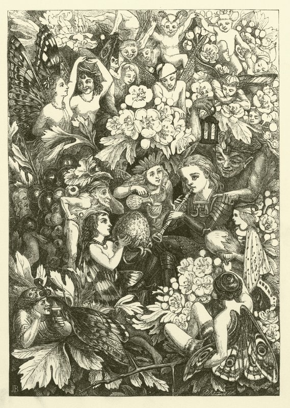 Illustration till Sir Thomas Thumbs historia (gravyr) av English School