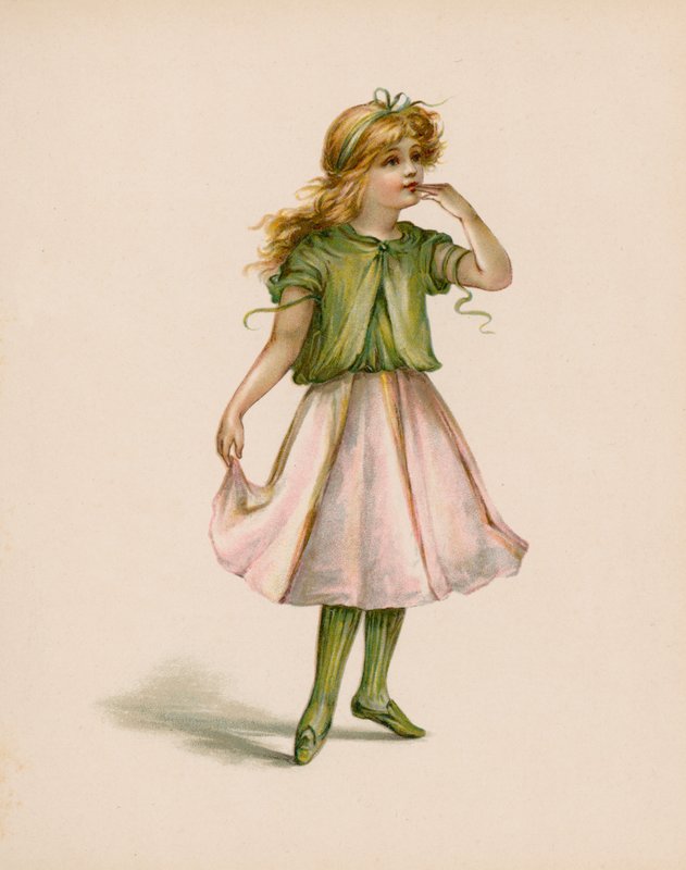 Illustration till Blommornas språk (chromolitho) av English School
