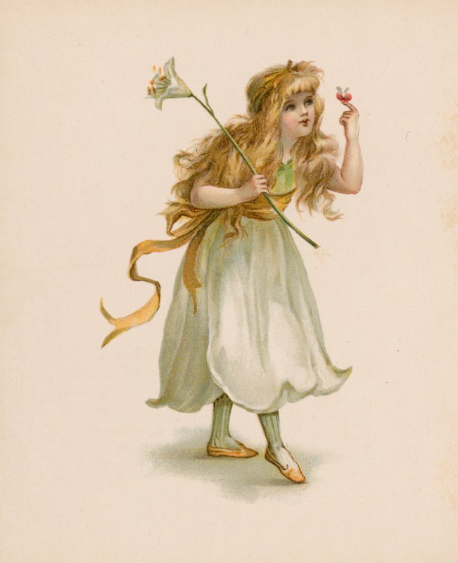 Illustration för The Language Of Flowers (chromolitho) av English School