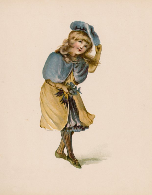 Illustration till Blommornas språk (chromolitho) av English School