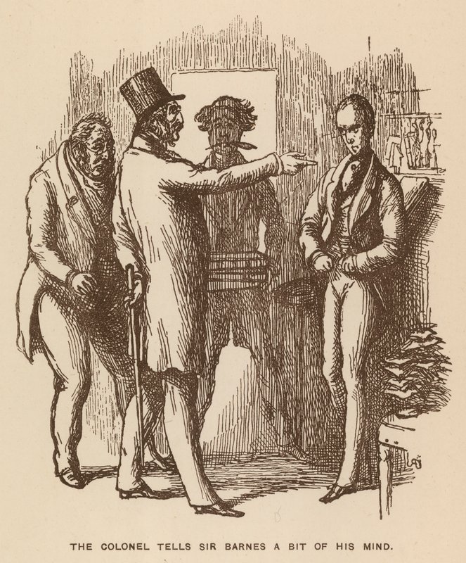 Illustration för The Newcomes av Thackeray (litho) av English School