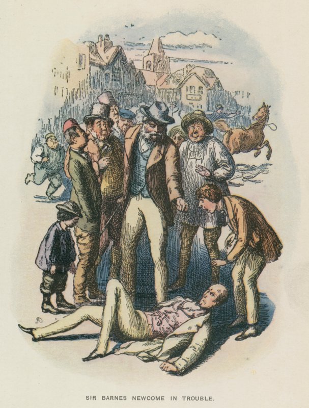 Illustration för The Newcomes av Thackeray (litho) av English School