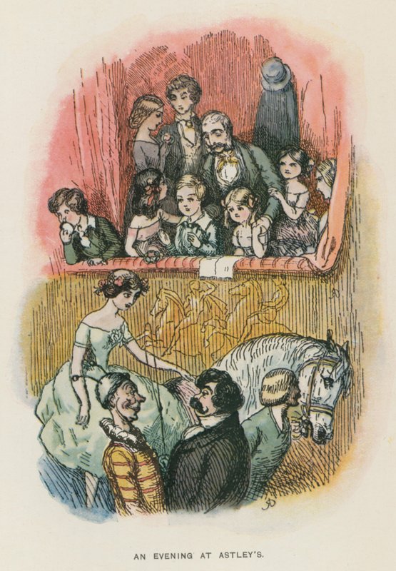 Illustration till The Newcomes av Thackeray (litografi) av English School
