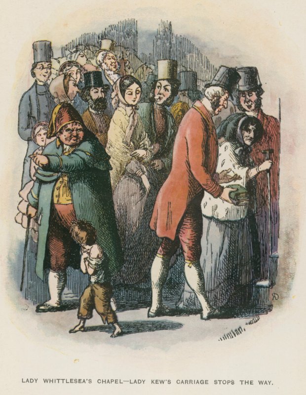 Illustration för The Newcomes av Thackeray av English School