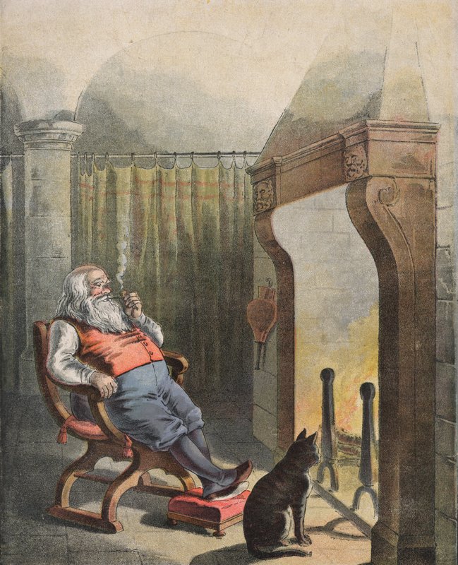 Illustration till The Night Before Christmas (kromolit) av English School