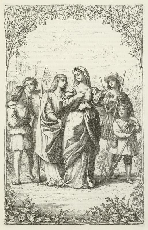 Illustration för The Pilgrims Progress av John Bunyan av English School