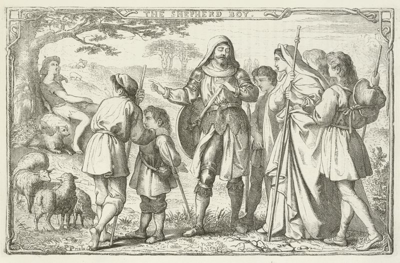 Illustration för The Pilgrims Progress av John Bunyan av English School