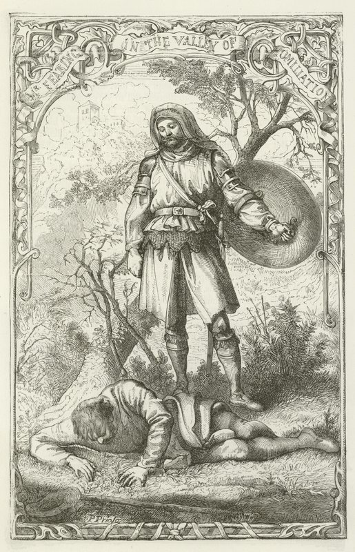 Illustration för The Pilgrims Progress av John Bunyan av English School