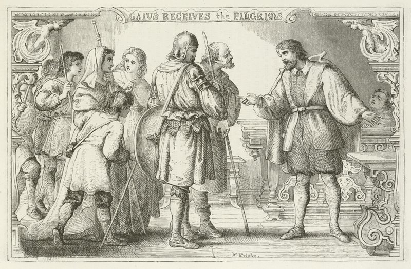 Illustration för The Pilgrims Progress av John Bunyan av English School