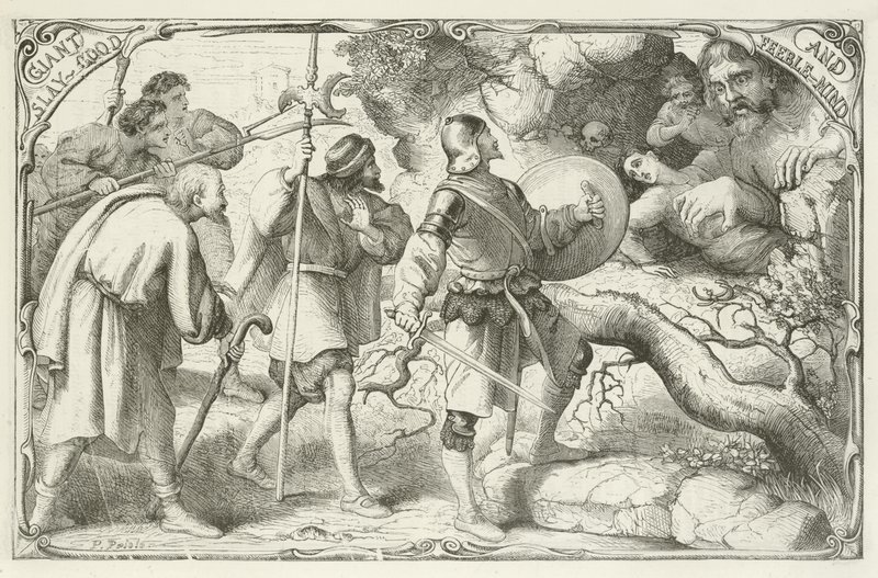 Illustration för The Pilgrims Progress av John Bunyan av English School