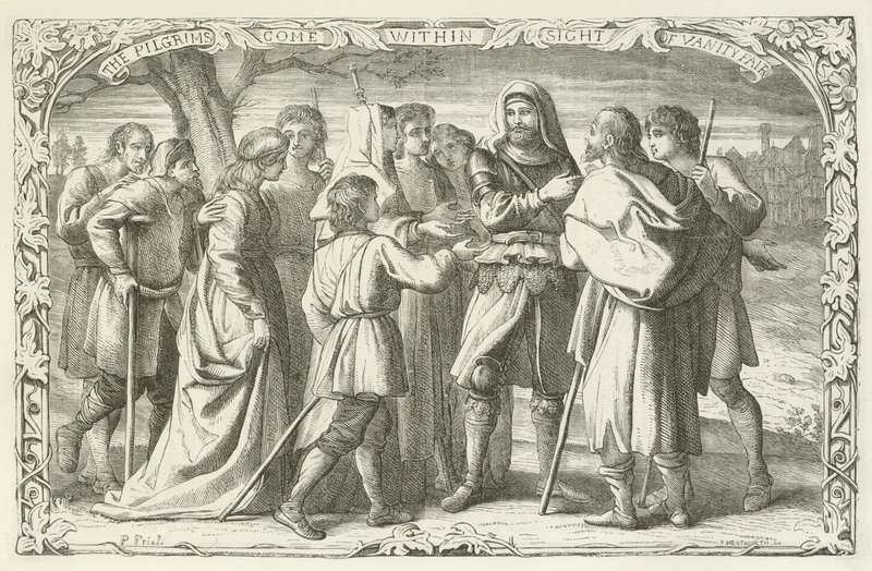 Illustration för The Pilgrims Progress av John Bunyan av English School