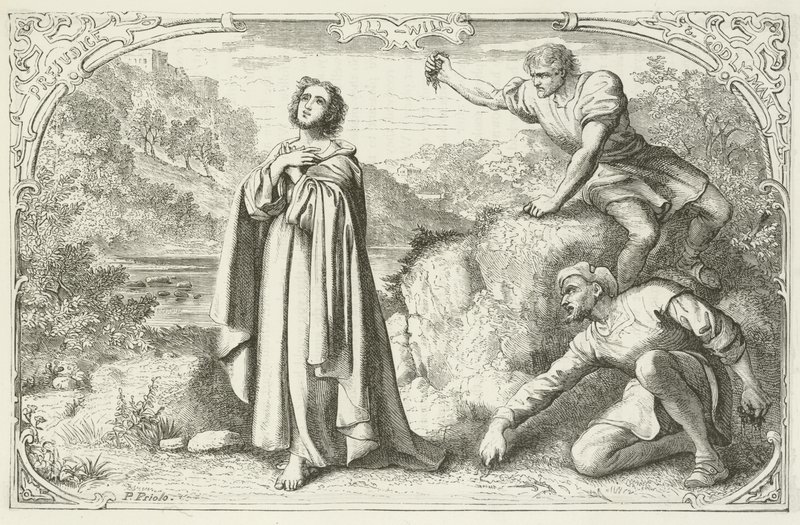 Illustration för The Pilgrims Progress av John Bunyan av English School
