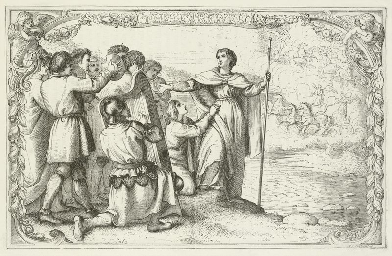 Illustration för The Pilgrims Progress av John Bunyan av English School
