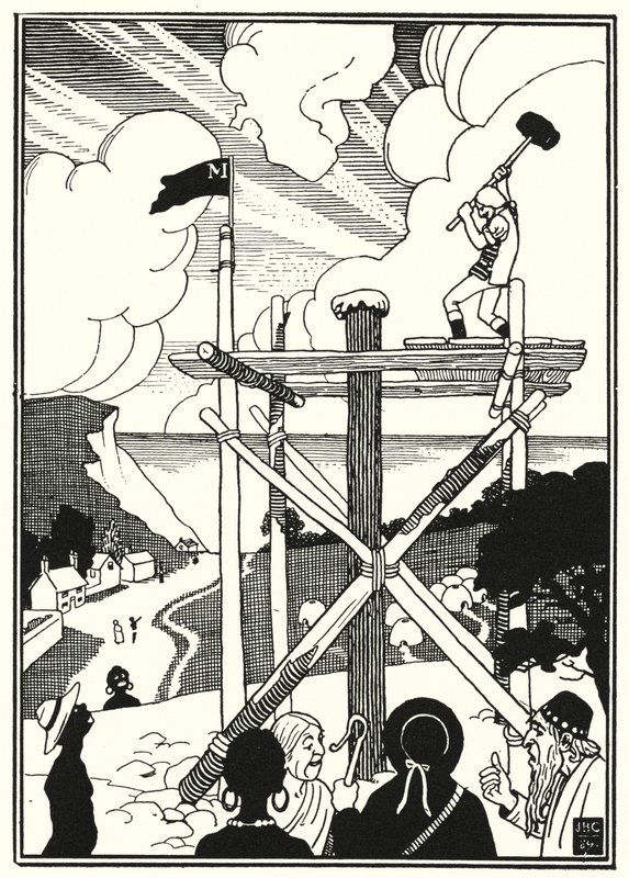 Illustration för Baron Munchausens äventyr (gravyr) av English School