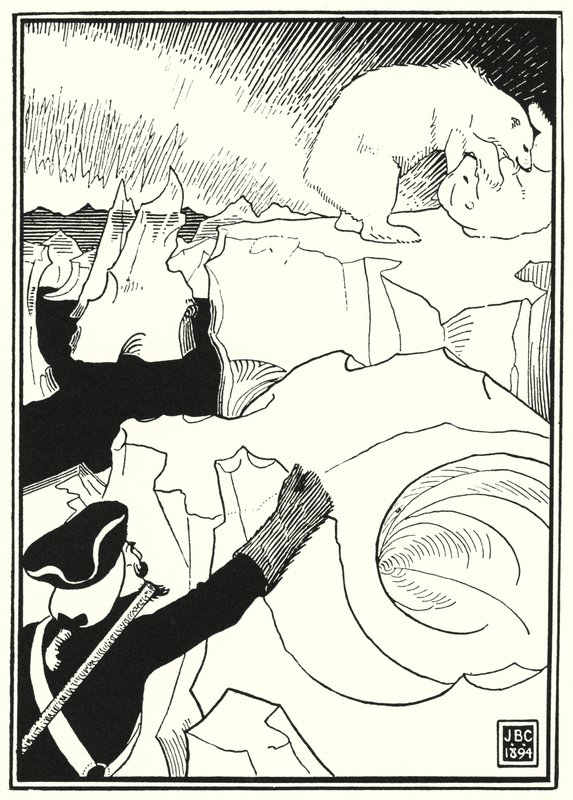 Illustration för Baron Munchausens äventyr (gravyr) av English School