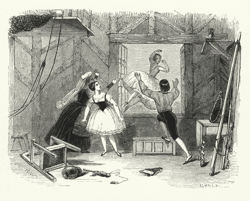 Illustration för baletten, Ondine eller Najaden (gravyr) av English School