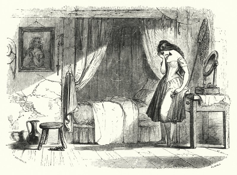 Illustration för baletten, Ondine eller Najaden (gravyr) av English School