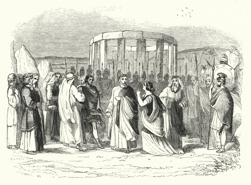Illustration till operan Norma, av Bellini (gravyr) av English School