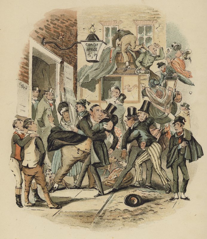 Illustration från Nicholas Nickleby av English School